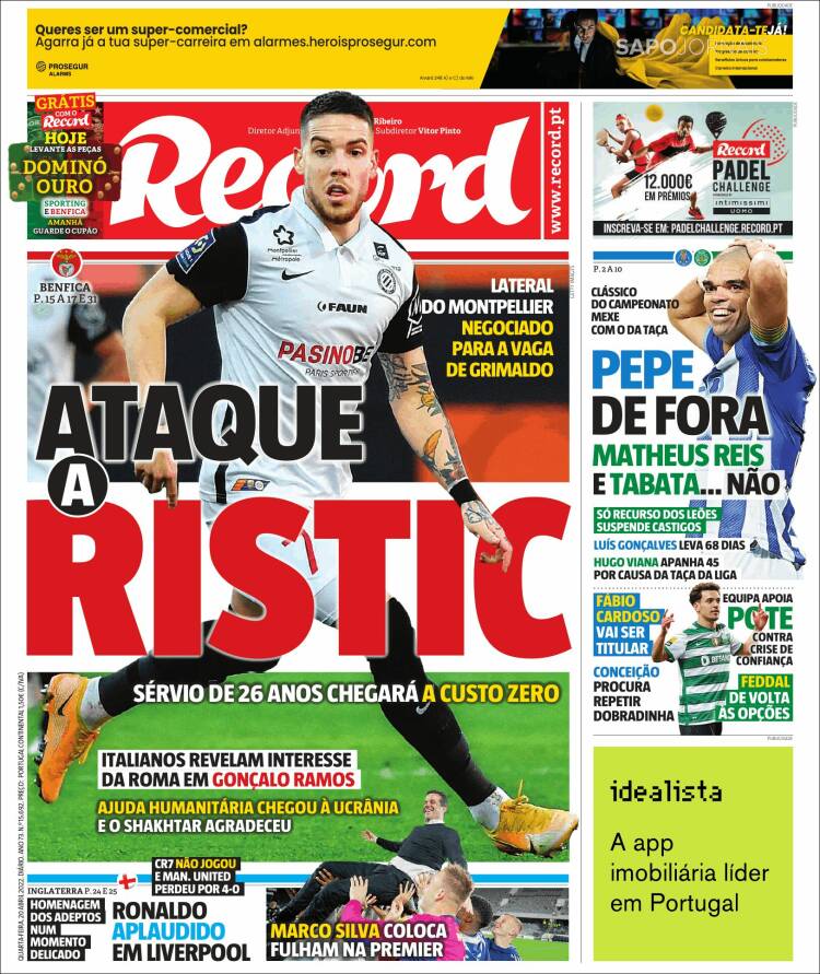 Portada de Record (Portugal)