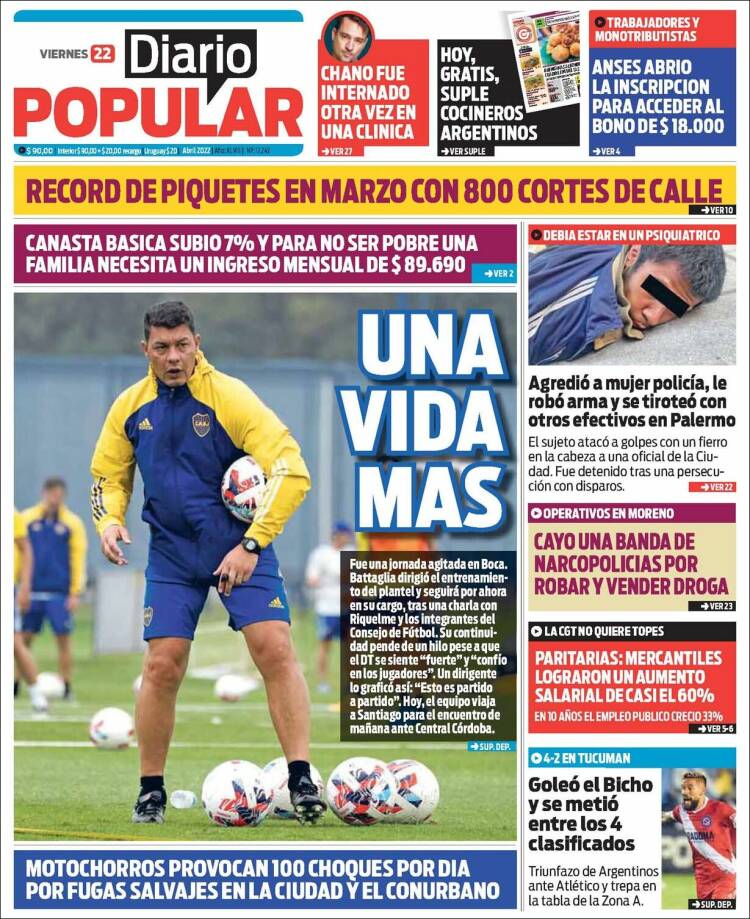 Portada de Diario Popular (Argentina)
