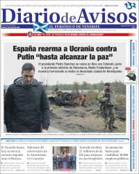 Portada de Diarios de Avisos (España)