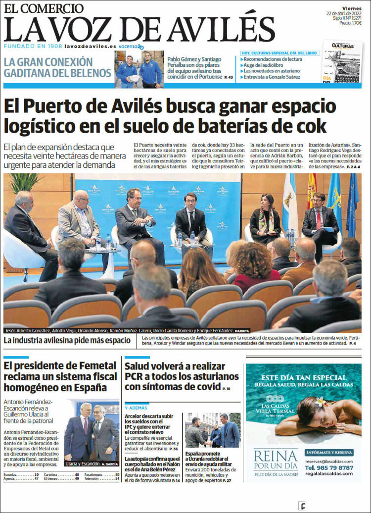 Portada de El Comercio - Avilés (España)