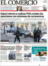 Portada de El Comercio - Gijón (España)