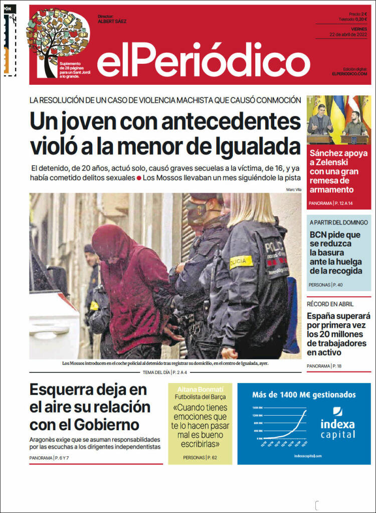 Portada de El Periódico (España)