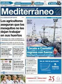 Portada de El Periódico Mediterraneo (España)