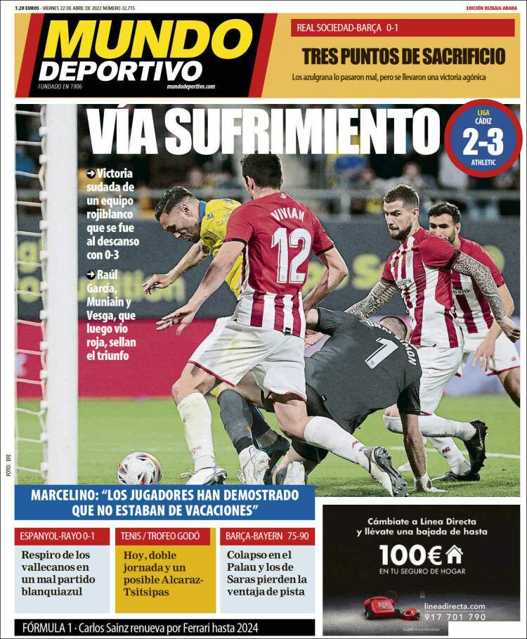 Portada de Mundo Deportivo Bizkaia (España)