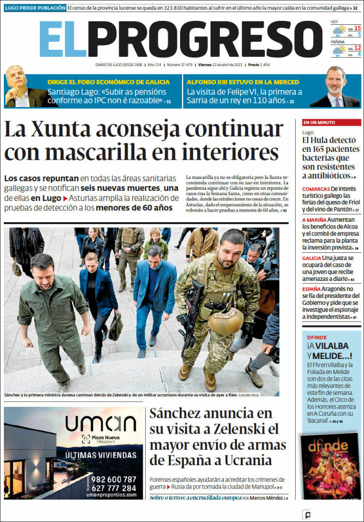 Portada de El Progreso (España)