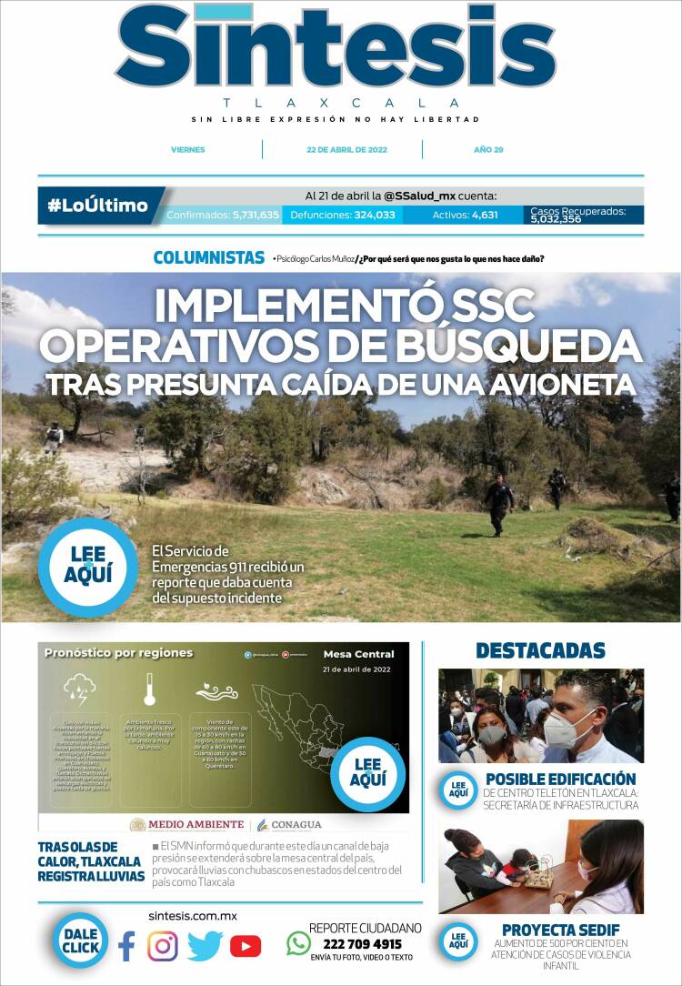 Portada de Síntesis de Tlaxcala (M&eacute;xico)