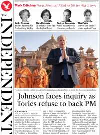 Portada de The Independent (Reino Unido)