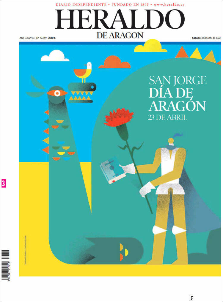 Portada de Heraldo de Aragón (España)