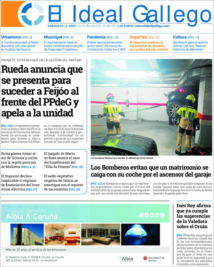 Portada de El Ideal Gallego (España)