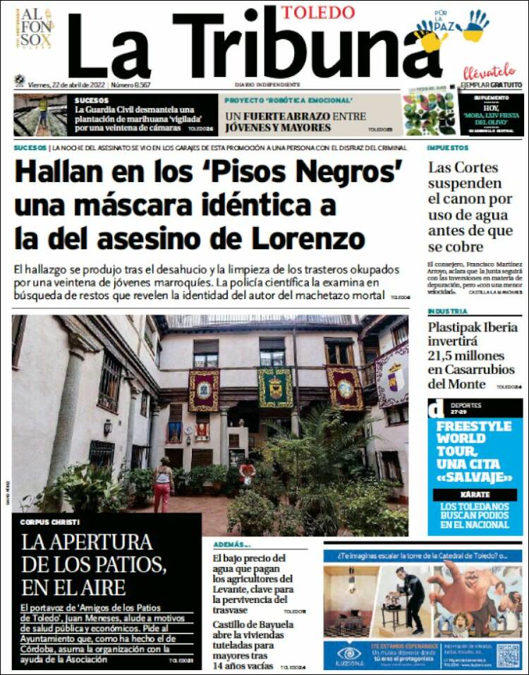 Portada de La Tribuna de Toledo (España)