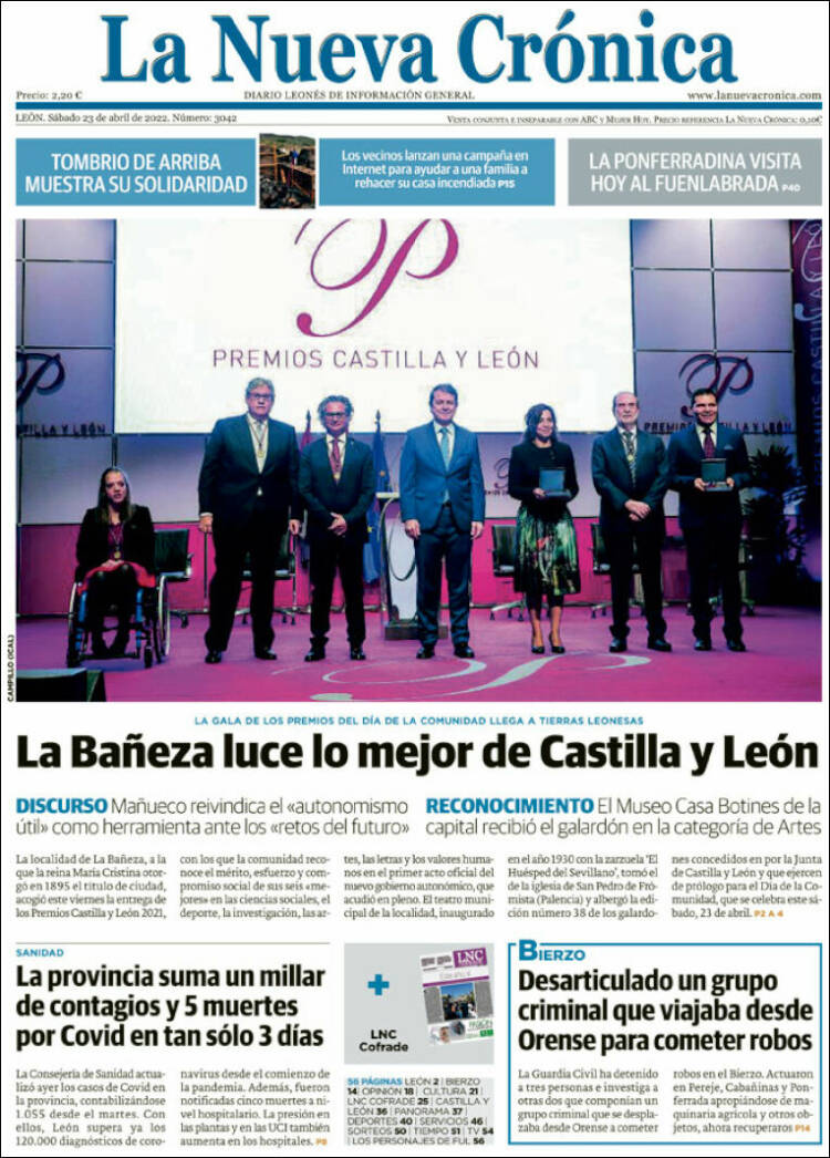 Portada de La Nueva Crónica (España)