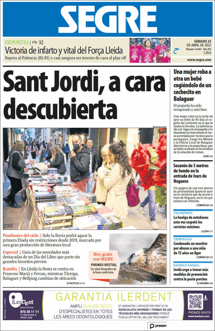 Portada de Segre  (España)