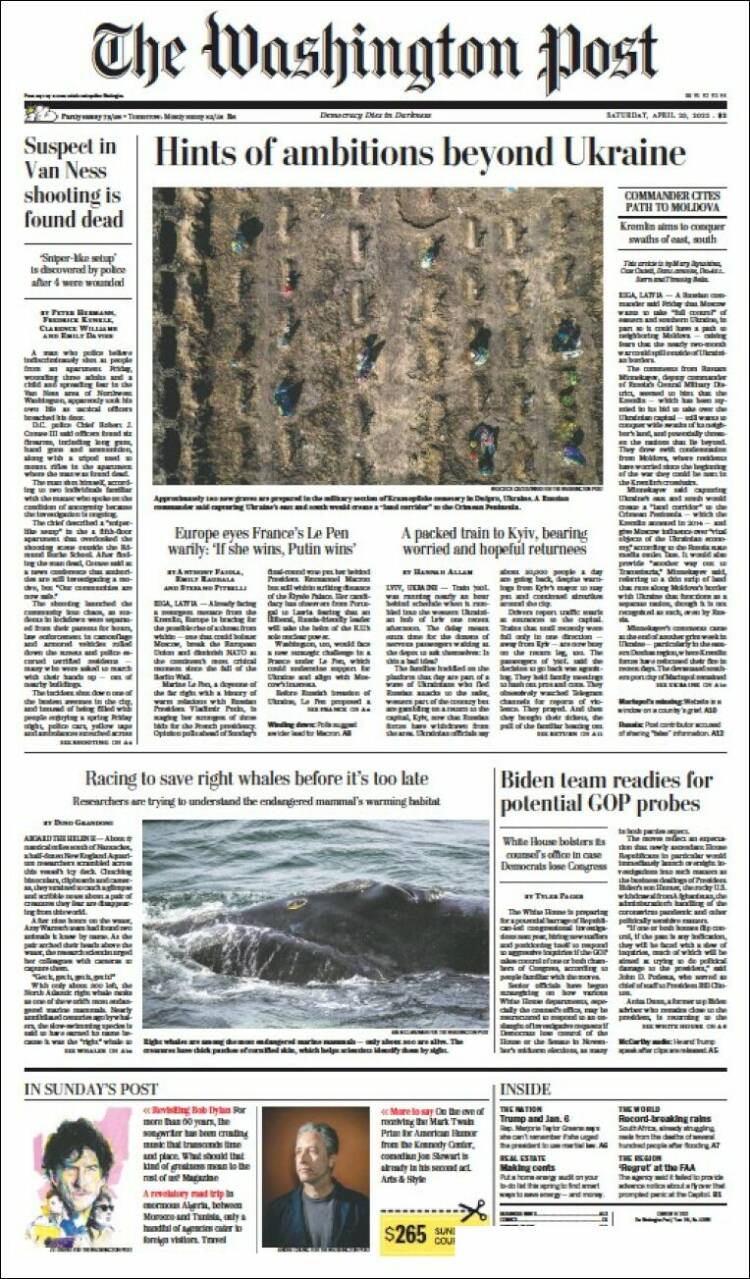 Portada de The Washington Post (USA)