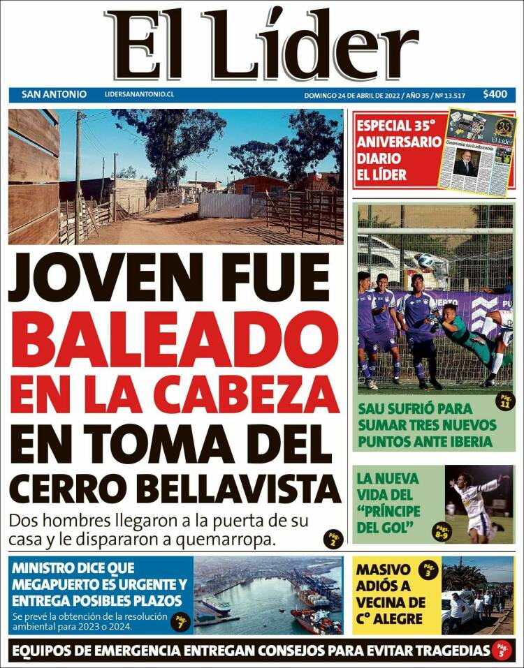 Portada de Lider de San Antonio (Chile)