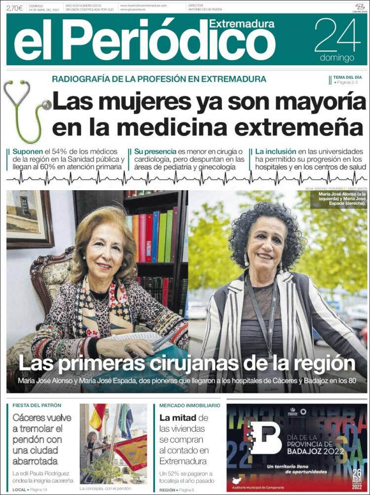 Portada de El Periódico de Extremadura (Spain)