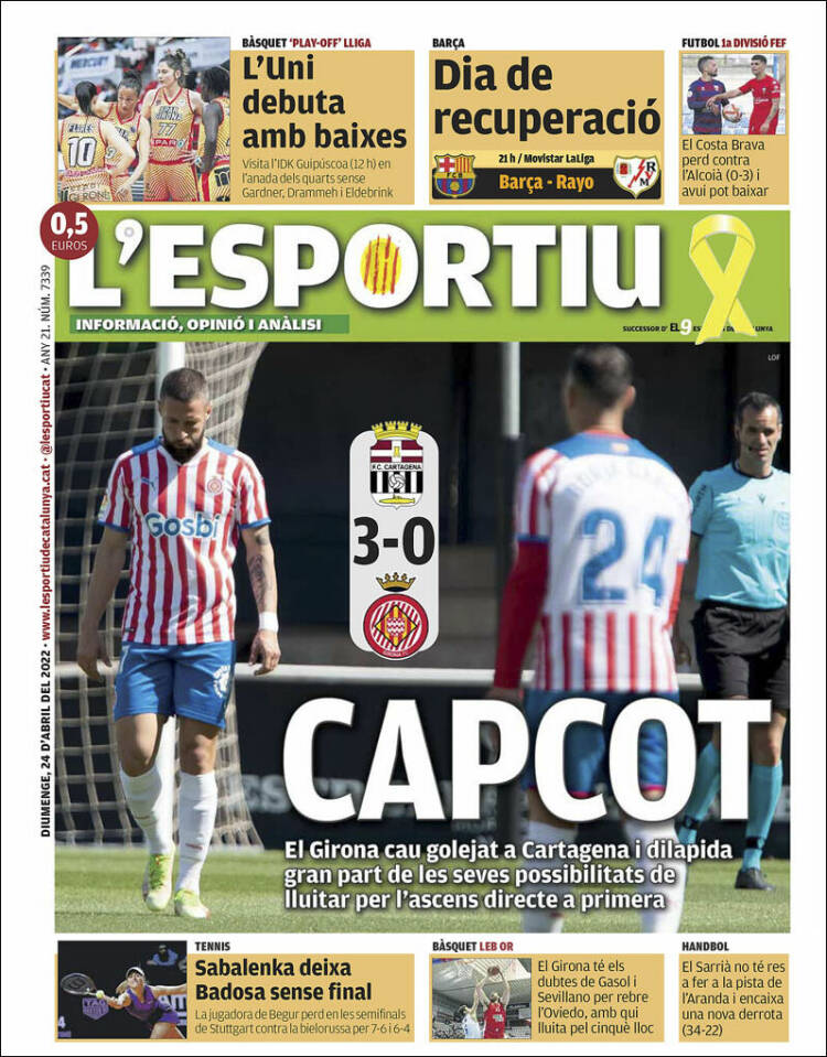 Portada de L'Esportiu : Girona (España)