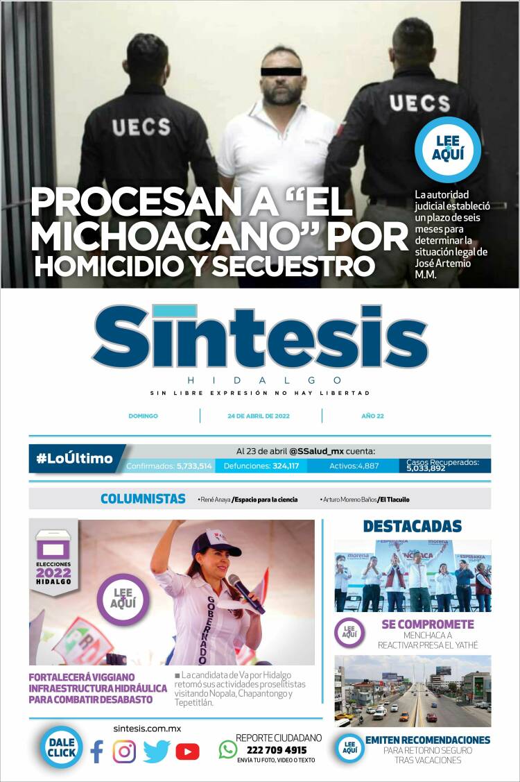 Portada de Sistesis - Hidalgo (M&eacute;xico)