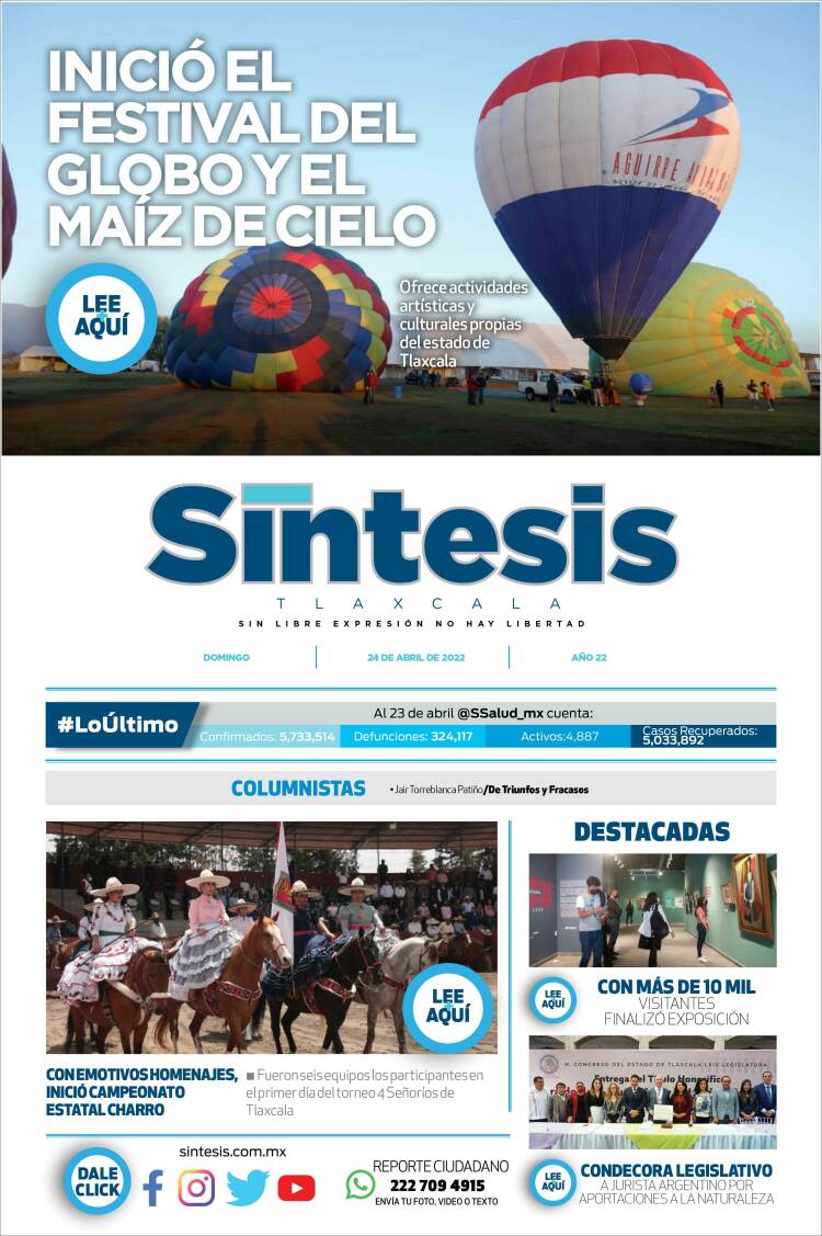 Portada de Síntesis de Tlaxcala (M&eacute;xico)