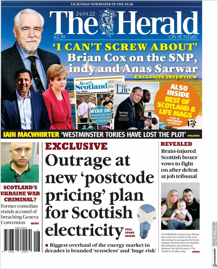 Portada de The Herald (United Kingdom)