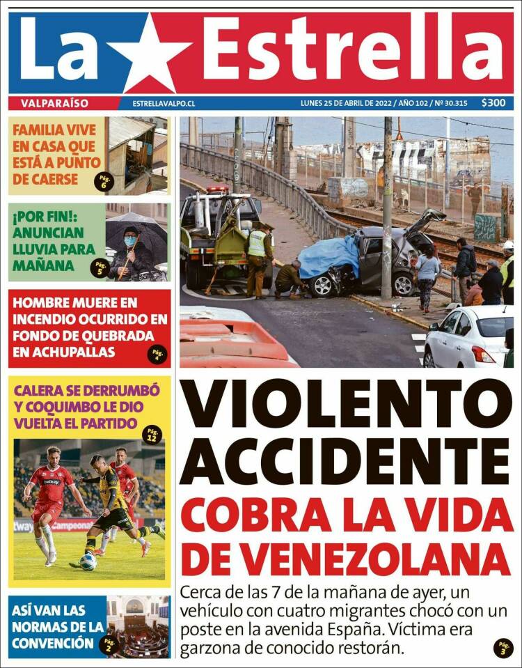 Portada de Estrella de Valparaiso (Chile)