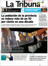 Portada de La Tribuna de Cuenca (España)