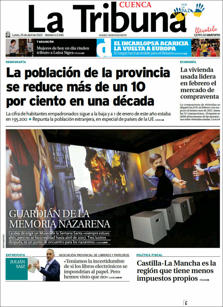 Portada de La Tribuna de Cuenca (España)