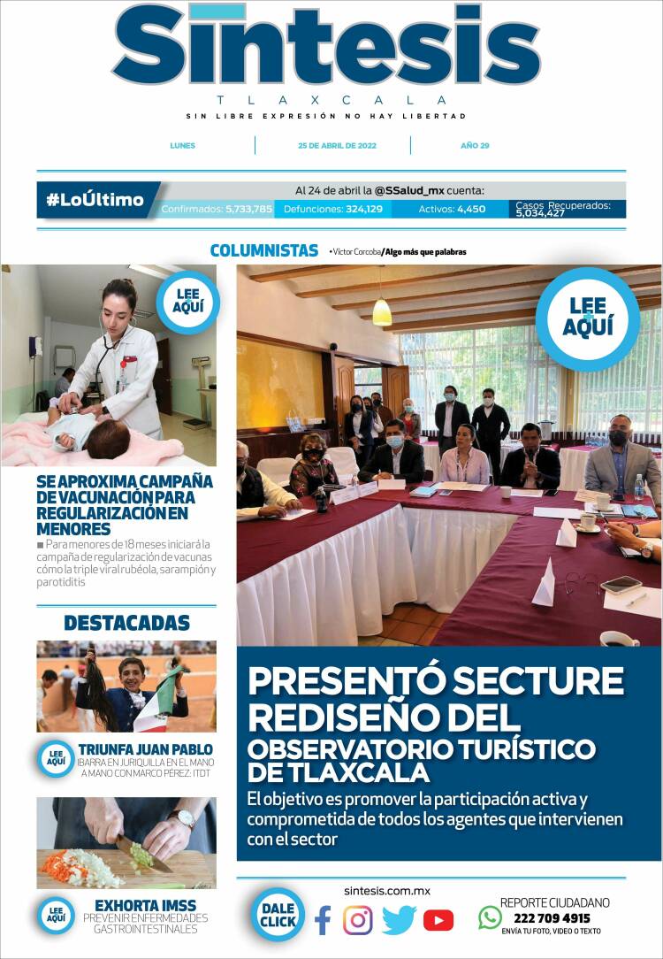 Portada de Síntesis de Tlaxcala (M&eacute;xico)