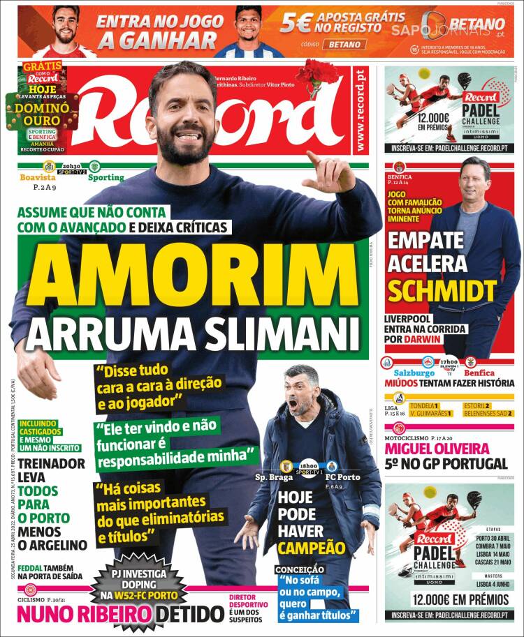Portada de Record (Portugal)