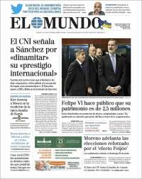 Portada de El Mundo (España)