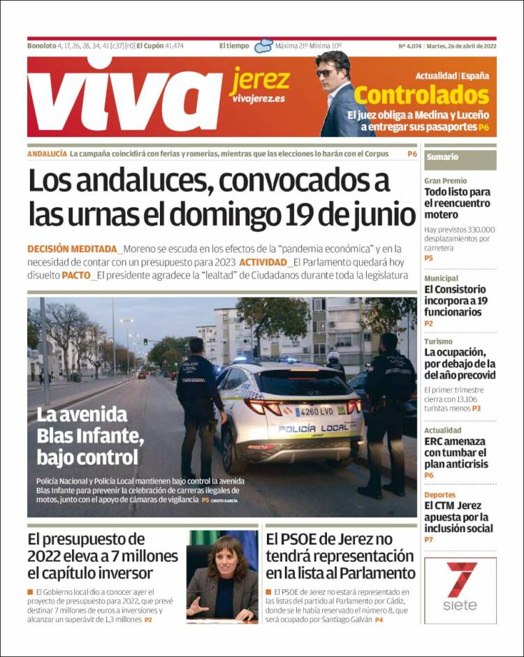 Portada de Información - Jerez (España)