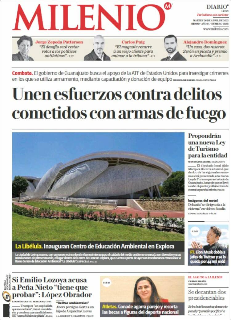 Portada de Milenio de León (M&eacute;xico)