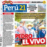 Portada de Perú 21 (Perú)