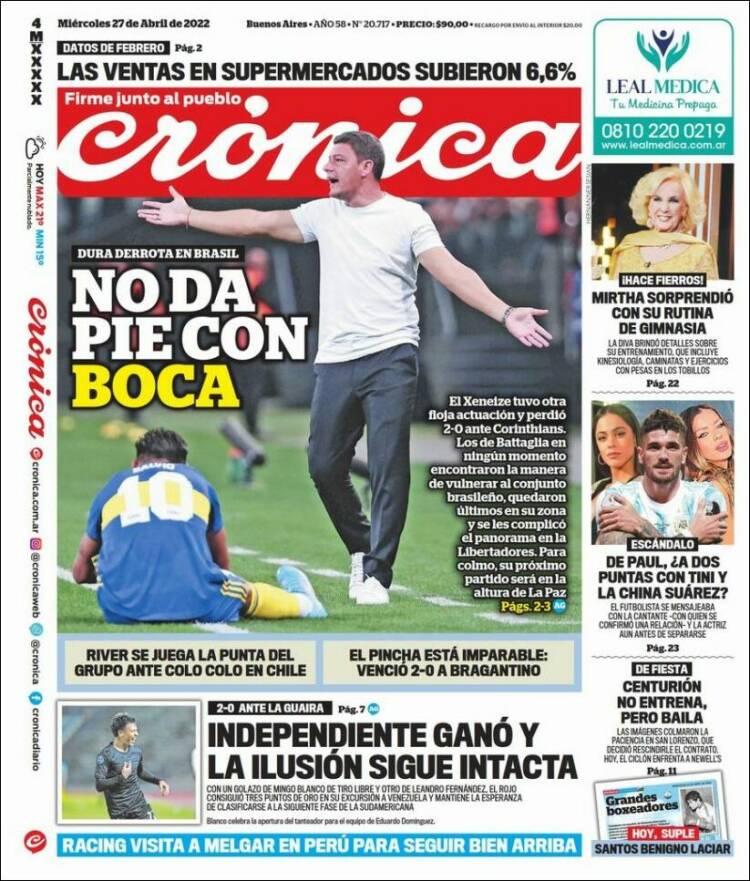 Portada de Diario El Libertador (Argentina)