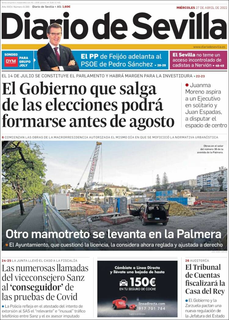 Portada de Diario de Sevilla (Espa&ntilde;a)