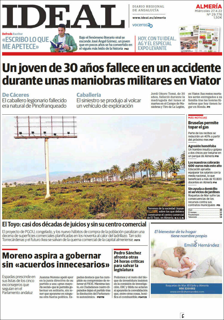 Portada de Ideal Almeria (Espa&ntilde;a)