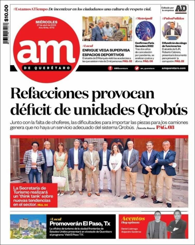 Portada de A.M. Querétaro (México)