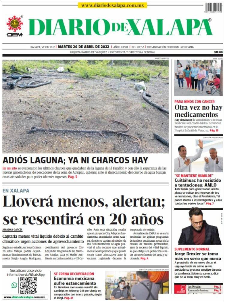 Portada de Diario de Xalapa (México)