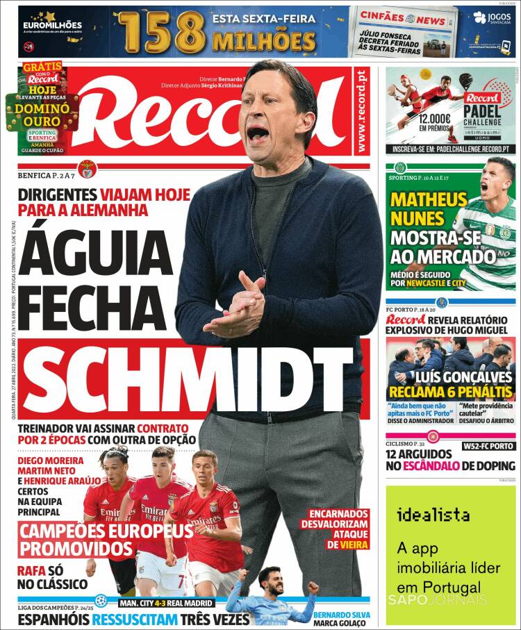Portada de Record (Portugal)