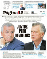 Portada de Página/12 (Argentina)