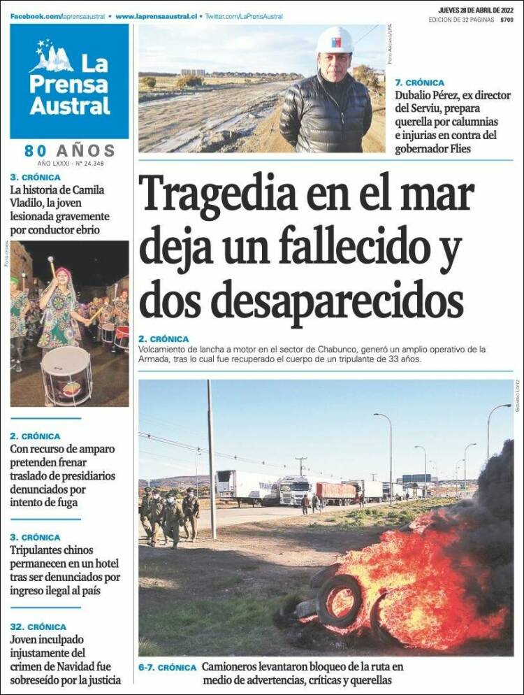 Portada de El Magallanes (Chile)