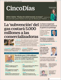 Portada de Cinco Días (Espa&ntilde;a)