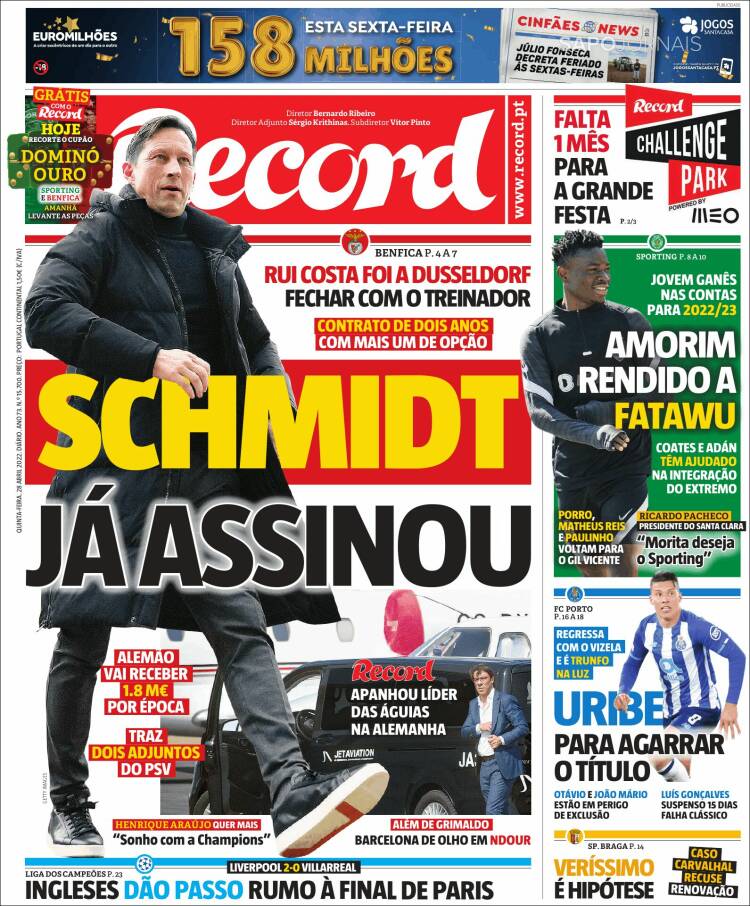Portada de Record (Portugal)