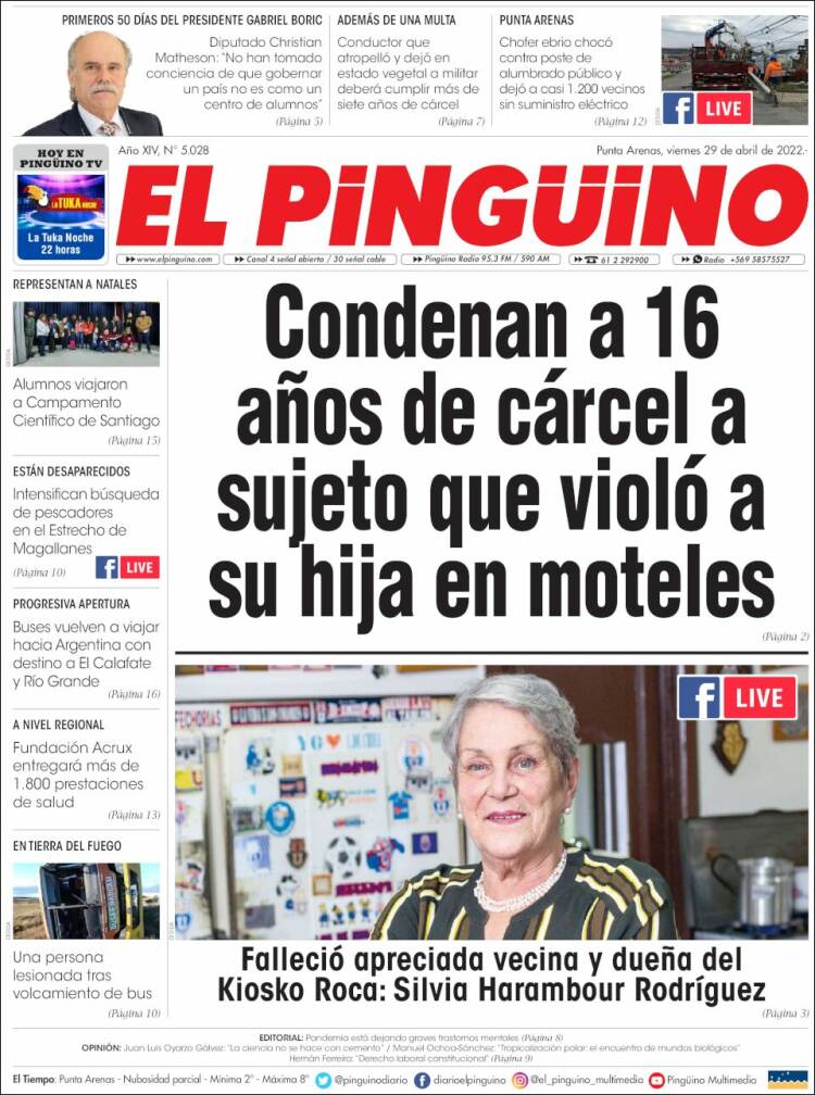 Portada de El Pingüino (Chile)