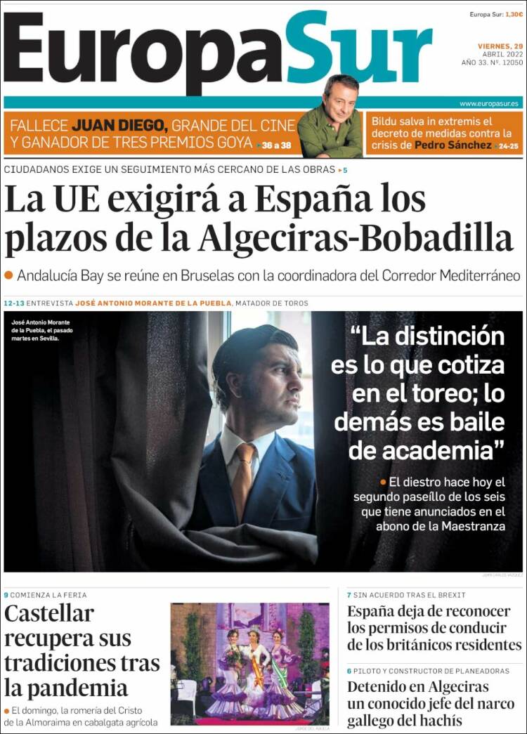 Portada de Europa Sur (España)