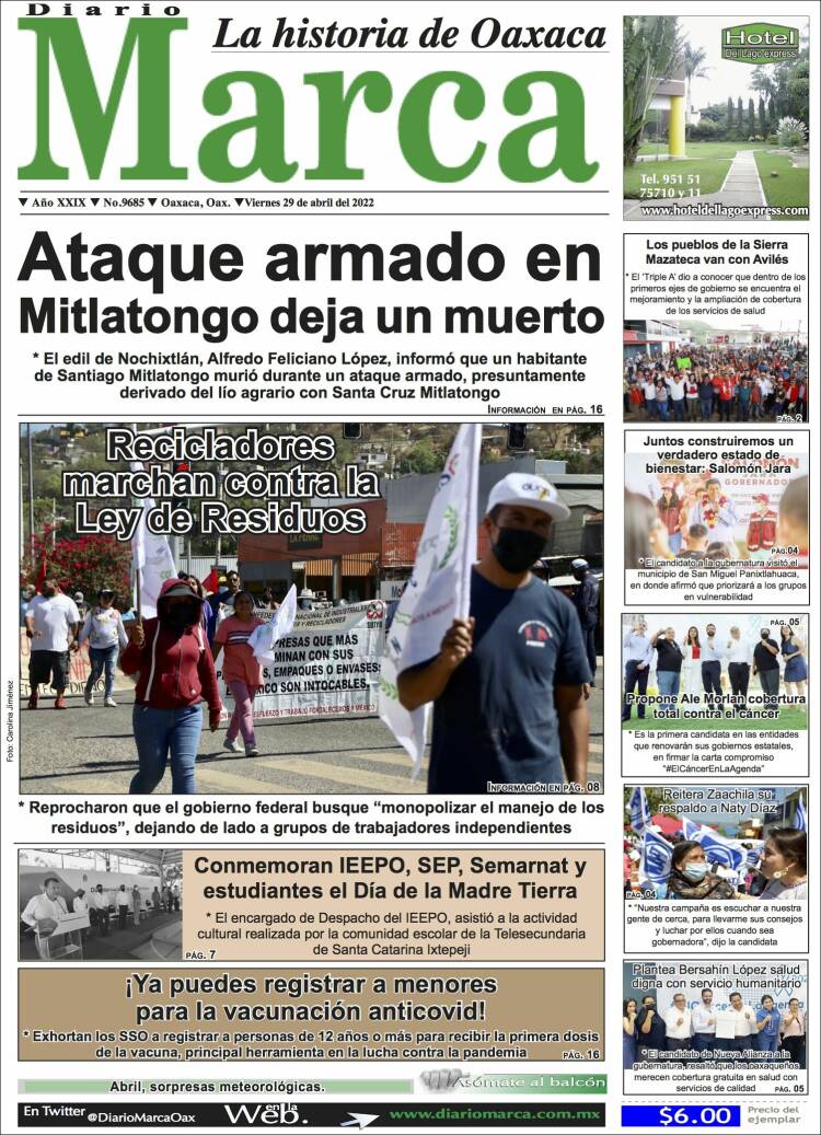 Portada de Diario Marca (México)