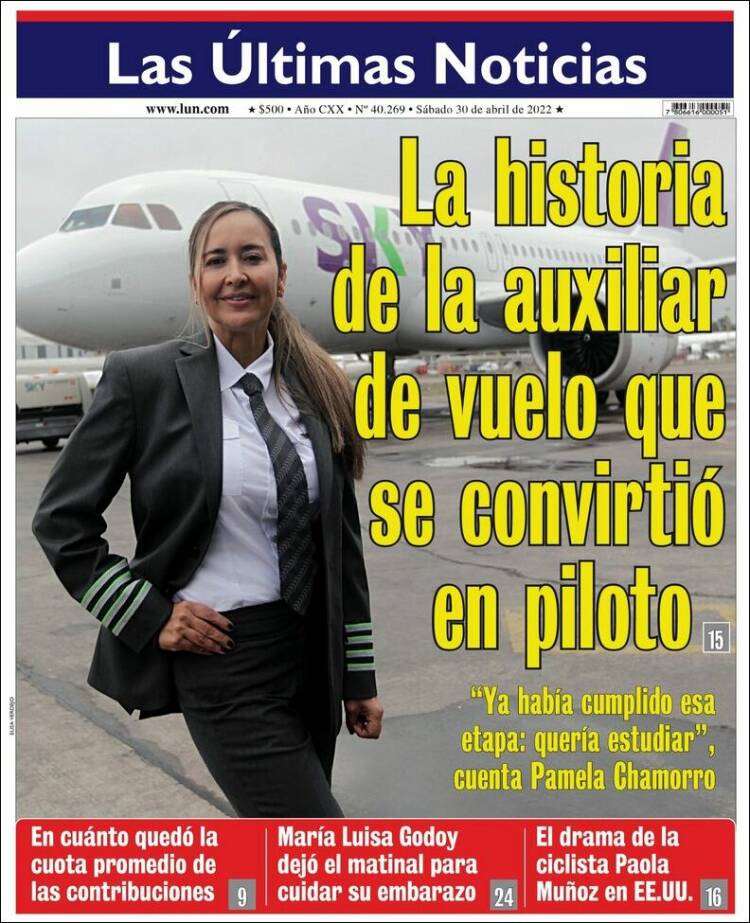 Portada de Las Últimas Noticias (Chile)