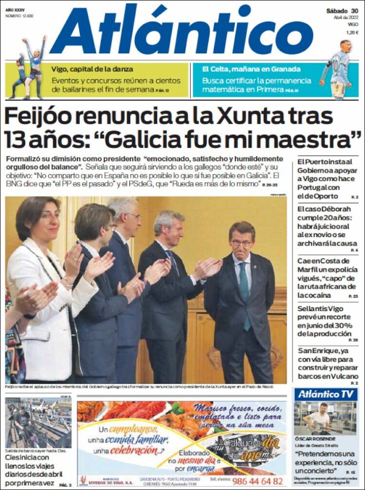 Portada de Atlántico Diario (España)