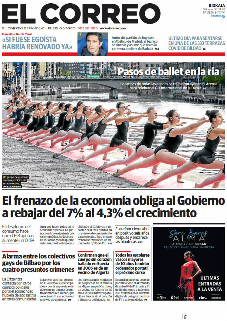 Portada de El Correo (España)