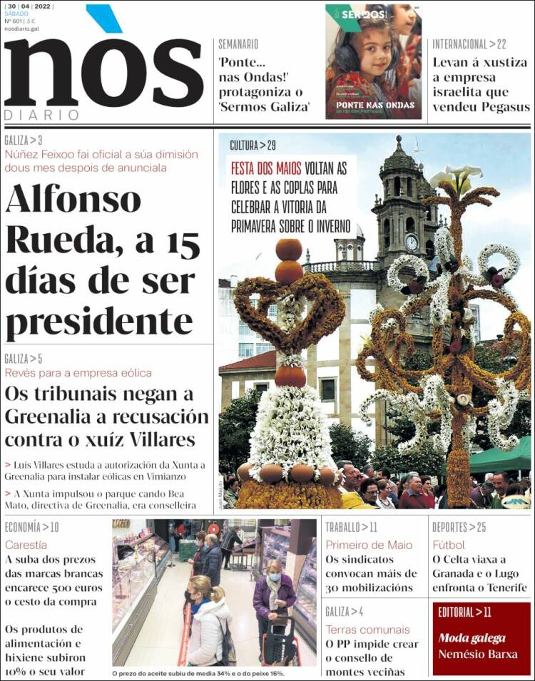 Portada de Nòs Diario (España)