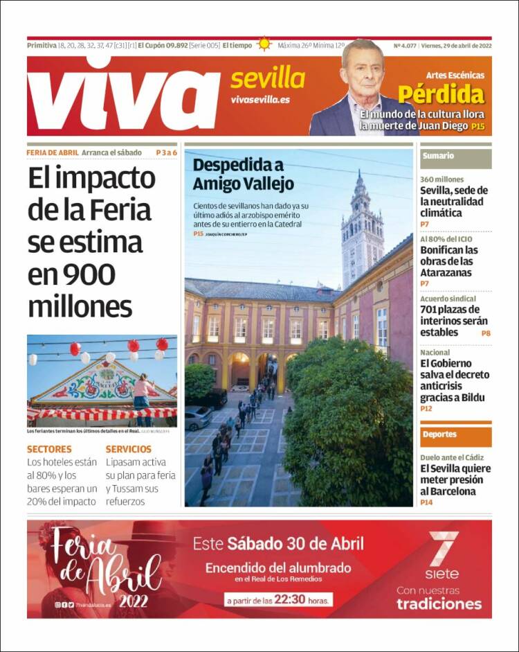 Portada de Viva Sevilla (España)